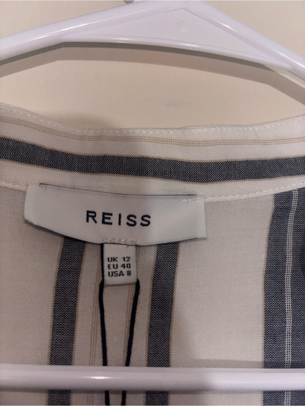Reiss Ashley Striped Kaftan Midi Dress Size 8 - Picture 8 of 16